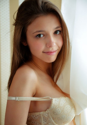 Adorable brunette teen Anastasia Morna enjoying some hardcore anal